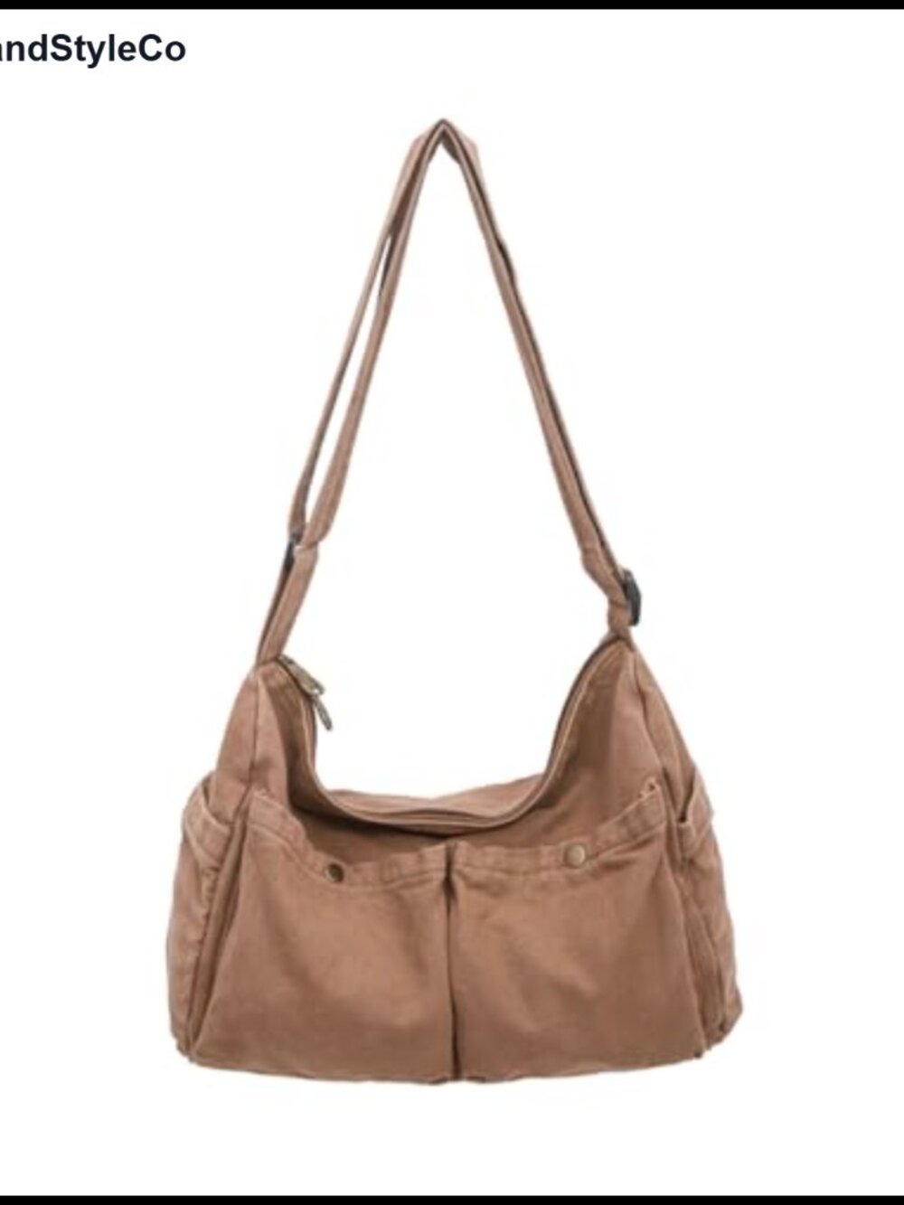Canvas Messenger Bag Crossbody Tote with Adjustable Strap